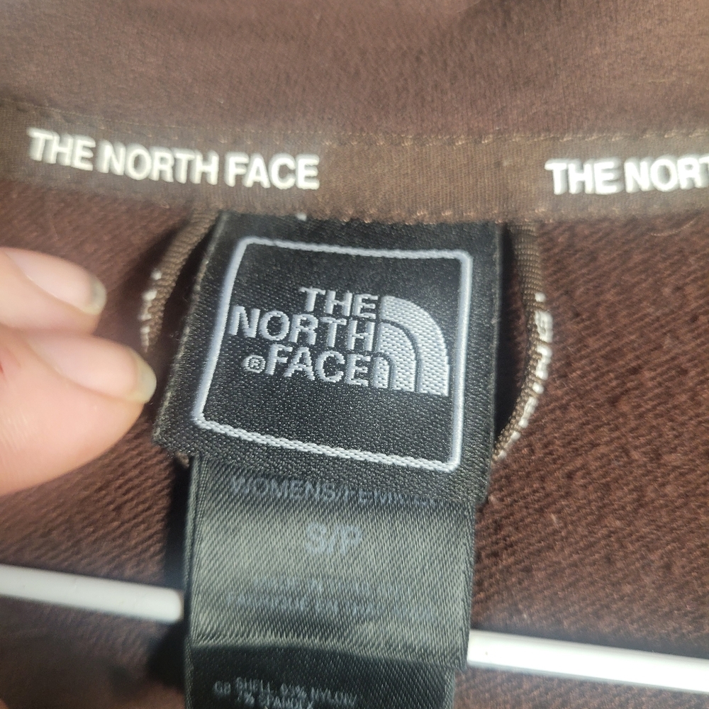 The North‎ Face Chocolate Brown Zip-Up Shell Jacket Womans Size Small - Picture 3 of 8